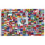 ANLEY Fly Breeze 3x5 Feet Global World Flag - Vivid Color and Fade Proof - Canvas Header and Double Stitched - 216 International Country Flags Polyester with Brass Grommets 3 X 5 FT