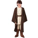 4Pcs Jedi Costume Kids Brown Tunic Costume for Outfit Hooded Robe Full Set Outfit Halloween Costume Cosplay Uniform