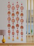 JH Gallery Handmade Lotus Wall and Door Hanging - Home Decor | Pooja Decor | Diwali Decor | Wedding and All Festival Decor | Decorative Pooja Room Temple Decoration (36 Inches Height - Pack of 4)