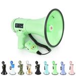 Roar of Lion Bullhorn Megaphone with Siren & Volume Control/Recorder - Waterproof 25W Reliable and Consistent Performance, 240-sec Voice Recording with Maximum Range 1312Yards, (Pastel Green)