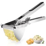 VSRG Large Potato Masher & Ricer, Stainless Steel with Silicone Handle & Dishwasher Safe! Heavy Duty Food Press for Mashed Potatoes, Fruits & Vegetables.