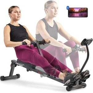 Sunny Health & Fitness Smart Compact Adjustable Rowing Machine, 12 Levels Adjustable Resistance, Complete Body Workout, Connect via Bluetooth with Exclusive SunnyFit App - SF-RW1205SMART