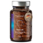 N°4 Focus - Nootropics Brain Supplement - with Lions Mane, Ginseng and Ginkgo Biloba, Bacopa Monnieri, CDP Choline, Vitamin B Complex - Cognitive Enhancer for Concentration & Memory - 60 Capsules