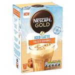 Nescafé Gold Iced Salted Caramel Latte Instant Coffee Sachets 7 Sachets, (Pack of 6, Total 42 Sachets)