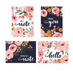 Watercolor Blush and Pink Floral Cards Greeting Card / 24 All Occasions Cards with Envelopes / 4 7/8" x 3 1/2" Floral Cards