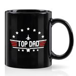 Cabtnca Dad Gifts, Top Dad Coffee Mug, Cool Gifts for Dad, Dad Gifts for Fathers Day, Dad Mug, Top Dad Cup, Fathers Day Christmas Birthday Gifts for Dad, 11 Oz