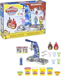 Play-Doh - Kitchen Creations - Drizzy Ice Cream Playset - Inc Drizzle compound & 6 tubs of Non toxic PlayDoh Dough - sensory and educational craft toys for kids, boys, girls - Ages 3+