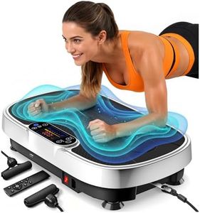 Vibration Plate Exercise Machine for Weight Loss and Lymphatic Drainage - 330lbs Capacity Vibrating Platform for Home Gym Workout, Full Body Shaker Pilates Equipment with Loop Bands for Women and Men