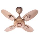 Candes Nexo 600 mm /24 inch High Speed Ceiling Fan | BEE Star Rated, High Air Delivery & Energy Saving | Small Fan for Kitchen, Balcony & Small Room | 1+1 Year Warranty | Golden