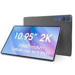 Android Tablet, CWOWDEFU 10.95 Inch Android 14 Tablet, Features 14 (6+8) GB RAM, 128 GB ROM (Expend up to 1 TB), 7000mAh Battery，1920 * 1200 IPS Screen, All-Mental Made