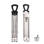 defull Deep Fry & Candy Thermometer – Stainless Steel, Waterproof with Adjustable Clip & Cool-Touch Handle, 100–400°F / 40–200°C, for Frying, Jam, Syrup, Baking & Sugar Cooking