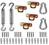 DIY Crafts Sail Hardware Kit, Design No # 1, Shade Sail Hardware Kit for Rectangle and Square Sun Shade Sail Instal (Sail Hardware Kit, Design No # 1)