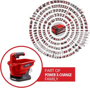 Einhell 18V Cordless Spreader – Adjustable Width for Fertilizer, Seed, Salt