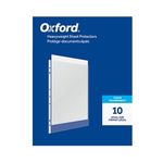 Oxford Sheet Protectors, Heavyweight, Clear Finish, Legal Size, Reinforced 7-Hole Punch, 10 per Pack