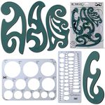 Mr. Pen- French Curve, Large Circle Template and Ellipse Template (6 Pc), Curve Ruler, Drawing Tools, Drafting Tools, Airbrush Stencils, Drawing Templates, Architectural Templates, Journaling Supplies