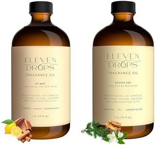 Eleven Drops My Way & Bougie 540 Fragrance Oils Duo Bundle | Long Lasting Scent Reed Diffuser Oil for Home, Office, Hotel, Car & Linen Spray | Pet-Friendly IFRA Compliant Glass Bottle, 16 oz