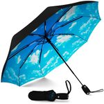 Rylan Umbrella Automatic Open Travel Umbrella with Wind Vent,Umbrella big size for men, Umbrella for girls, Umbrellas for rain,Windproof Umberalla Large for Man,Women(Blue Sky)