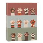 Even Photo Album Book, Album for photos collection, 4 inch x 6 inch (10 x 15 Cm) size Photo collection album with taxture and design on Cover (100 PHOTO SPACE) (cat foot print)