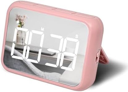 Digital Timer, Large Led 99 Minutes Visual Timer, Countdown Timer Stopwatch for Kids, Classroom Timer, Magnetic Timer for Teacher School, Mirror Makeup Timer, Cooking Timer (Pink)