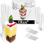 DLux 50 x 3 oz Mini Dessert Cups wi