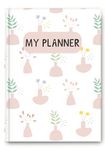 KALP Undated Daily Journal Planner KIT with Pocket Diary, 2 Posters, 300+Stickers, Magnetic Bookmark - Hard Bound, 80 GSM - 304 pages, 48 Weekly Spreads, Monthly View, Habit & Budget Tracker (Floral)