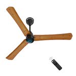 atomberg Renesa+ 1200mm BLDC Ceiling Fan with Remote Control | BEE 5 star Rated Energy Efficient Ceiling Fan | High Air Delivery with LED Indicators | 2+1 Year Warranty (Golden Oakwood)