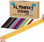 IMPRESA Extra Long 8 Inch / 260 Piece Pack of Original Monkey String - Bendable, Sticky Wax Yarn Stix, 8 inch Wax Sticks in Bulk - Great Toys for Home & Travel, 13 Colors - Fun Toy Art Supplies