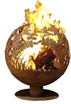 Esschert Design FF1017 Garden Fire Sphere, Rust Metal Finish - Large