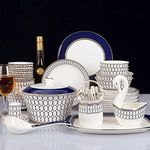 60 Piece Blue Dinnerware Set Classi