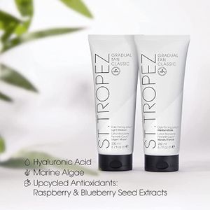 St.Tropez Gradual Tan Firming Lotion Light/Medium – Vegan Self Tan Moisturiser, 200ml