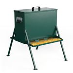 BUYYAH 90-110lb Deer Feeder, Heavy Duty Metal Hunting Game Feeder, Weatherproof Wildlife Feeders for Hunting, Gravity Deer Feeder Automatic Dispenser Feeds Protein and Corn, Green