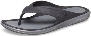 crocs Men's Swiftwater Wave Flip M Black/Slate Grey Slipper-6 Kids UK (206242)