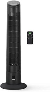 KEPLIN 55W 29-Inch 90 Degree Oscillating Tower Fan with Remote Control, Powerful Wind, 6 Speeds, 3 Modes, Temperature Display & 12 hour Timer, Perfect fans for Home & Office Made with Quiet Operation