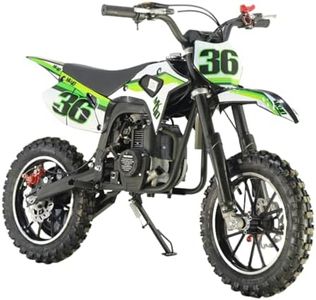 SYX MOTO 40cc Mini Dirt Bike for Kids, Gas Powered Mini Bike, 4 Stroke Off Road Dirt Bikes, Trail Bike with Speeds up to 19 MPH, Weight Support Up to 132 LBS (Green)