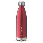 Borosil Hydra Bolt Trans Red 1000 ml Stainless Steel Water Bottle | Double Wall Vacuum Insulated Flask | 24 Hours Hot and Cold | Bottle for Office, Gym, School