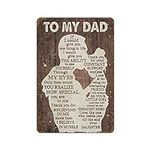 To My Dad If I Could Give You One Thing in Life Gift for Dad from Daughter Birthday, Print Wall Art Novelty Father's Day Tin Metal Sign Plaque Bar Pub Vintage Retro Wall Decor 8x12in