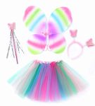 Seawhisper Fairy Costume for Girls Butterfly Wings Kids Toddler Dressing Up Tutu Clothes 3-8