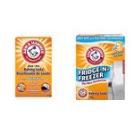 ARM & HAMMER Baking Soda, For Baking, Cleaning and Deodorizing, 2-kg & Fridge-N-Freezer Baking Soda Deodorizer, Flo-Thru Design, 500-g