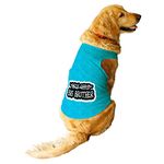 Ruse Pet Big Brother Printed Dog Round Neck Sleeveless Vest Tank T-Shirt/Tees Apparel/Clothes/Tees Gift for Dogs(Steel Blue/XL)