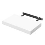 WOLTU Floating Shelves, White Floating Shelves for Wall with Strong Bracket,Ideal Home Decor Accessories for Bedroom,Living Room,Office,Bathroom,Kitchen,Wood,40cm RG9372ws-UK