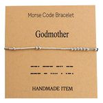 FEELMEM Godmother Morse Code Bracelet Baptism Christening Gift for Godmothers Godmother Proposal Gift