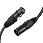 CableCreation XLR Microphone Cable 6 FT, [2-Pack] XLR Male to XLR Female Balanced 3 PIN Mic Cables Compatible with Shure SM Microphone, Behringer, Speaker Systems, Radio Station and More, Black