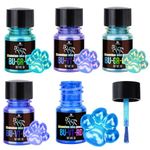 Chameleon Mica Powder - 5 Color Shifting Pigment Powder for Epoxy Resin Art, Tumbler, Painting - Epoxy Resin Color Changing Pigment Blue Tones Chameleon Mica for Candle, Slime, Soap Making, Nail Art