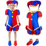 FATIANLEE - Circus Pompom Costume for Girls, Pomni Cosplay Costume