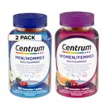 Centrum Men MultiGummies (130 Count) & Centrum Woman MultiGummies (130 Count) Multivitamin Multi-Pack (2 Pack Bundle, 260 Count Total)