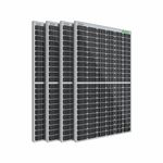 WAAREE Solar Panel 540 Watt (Pack of 4, 540 x 4) Halfcut 24 Volts 144 Cells Framed Dual Glass Mono Perc Bifacial Solar Panels