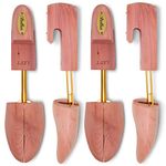 STRATTON MEN’S ADJUSTABLE SPLIT TOE CEDAR SHOE TREE - GROWN IN USA Red Size: Medium / 8.5 - 9.5 US