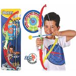 Storio Toys Archery Bow and Arrow Toy Set with Target Board for Kids - 3 Teer 1 Dhanush Kaman for 3 + Year Old Boys, Multicolor