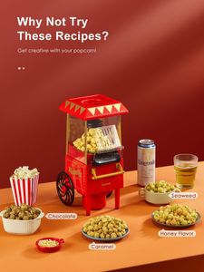 Reemix 1200W Popcorn Maker – Red Hot Air Popper