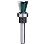 Bestgle 1/4" Shank Dovetail Joint Router Bit with Bearing Dovetail jig Bits Woodworking Milling Cutter Tool 5/8" Cutting Diameter